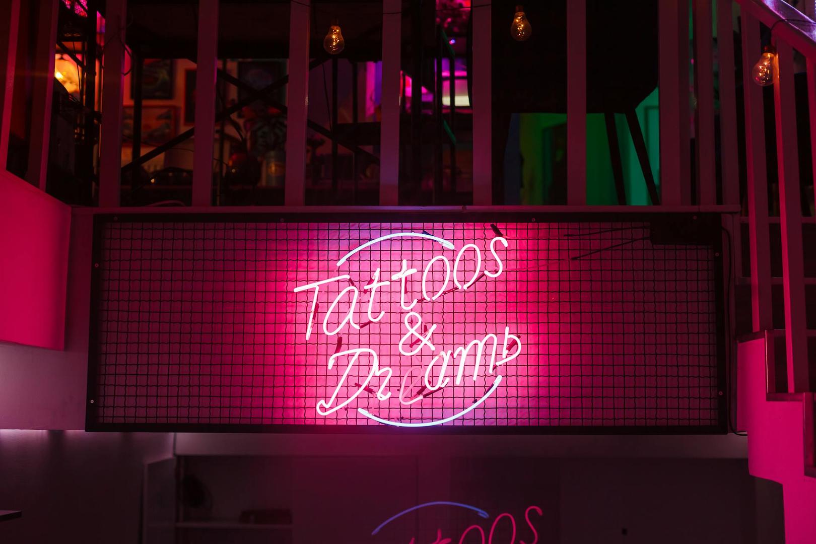 Tattoo studio atmosphere